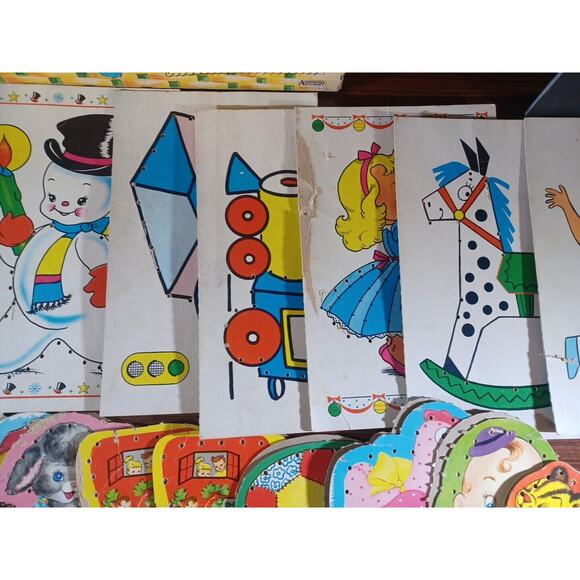 Rare Vintage Sewing Cards "A Tisket, A Tasket A Green And Yellow Basket" - Picture 5 of 16